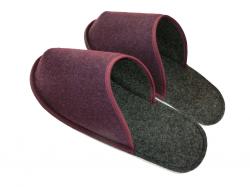 Zámecké papuče s filcovou podrážkou fialové