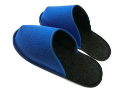 Zámecké papuče s filcovou podrážkou modré